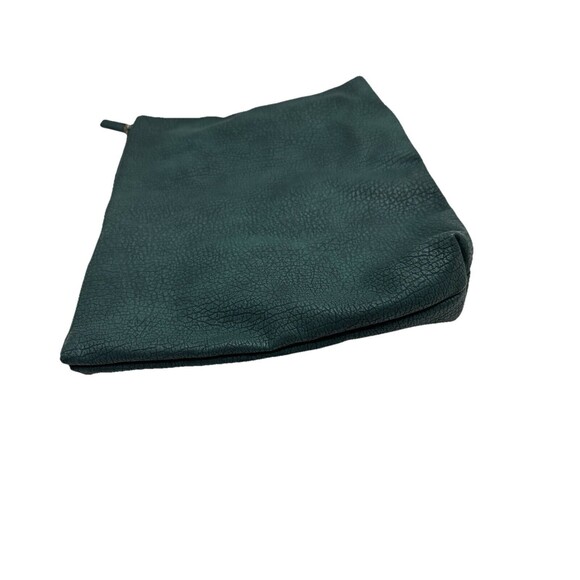 FREE PEOPLE Clutch Bag Vegan Faux Leather Pebble Laptop Cosmetic 12x14.5 Green - Picture 10 of 16